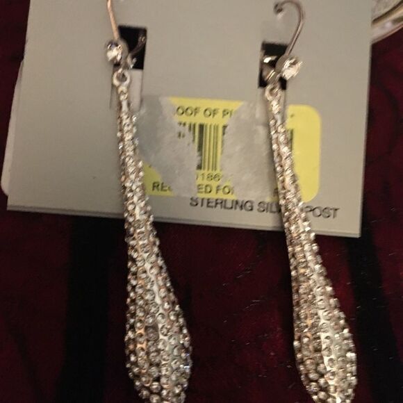 Gemma Layne Diamond Look Drop Earrings - Picture 2 of 3